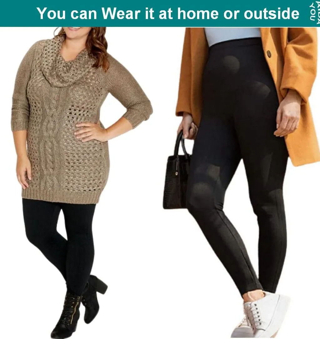 AIDAYOU Women Plus Size Leggings Thicken Super Stretch - Tummy Control- High Waist- Casual Every Day