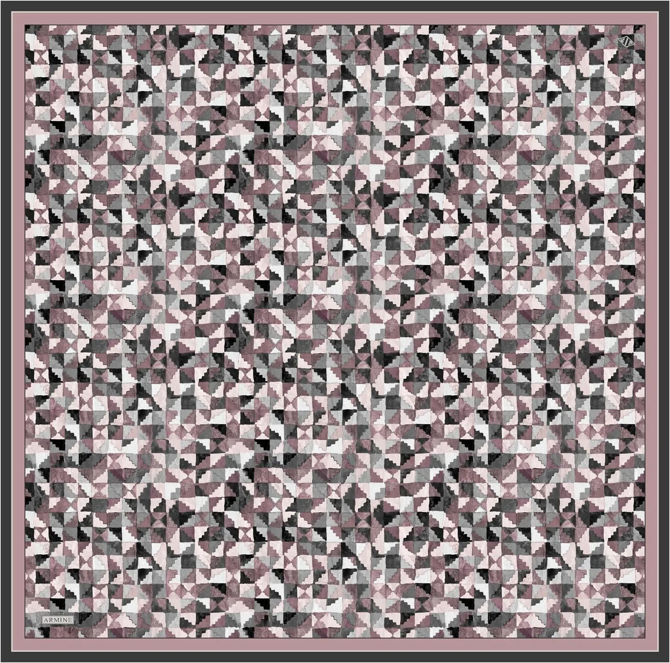Armine Mosaic Whirl Turkish Silk Scarf #86