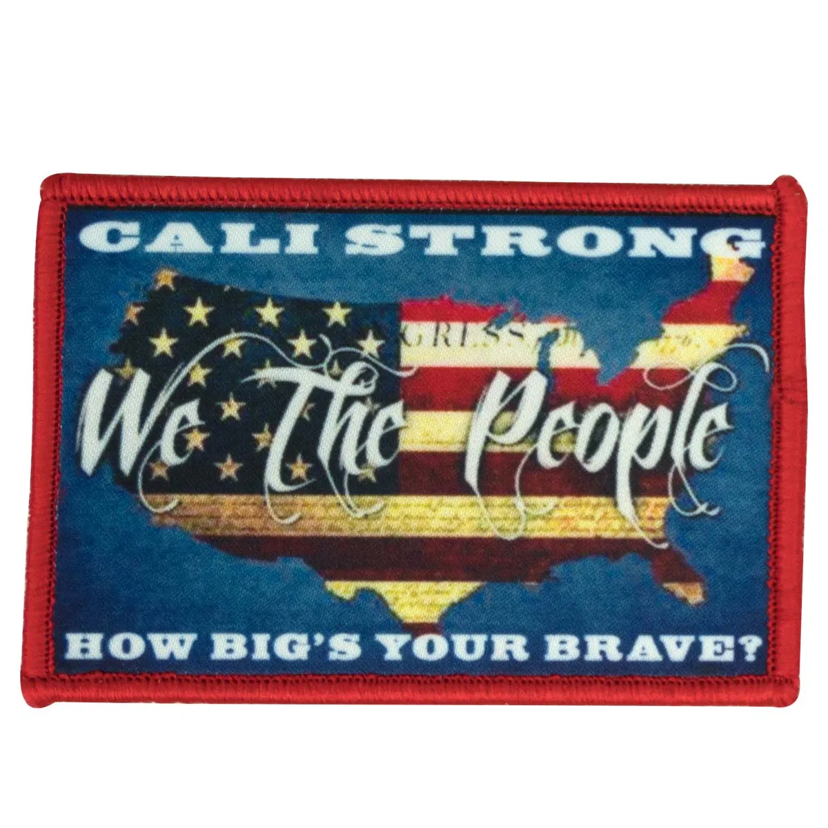 CALI Strong We The People Hook-and-Loop 2x3 Morale Patch