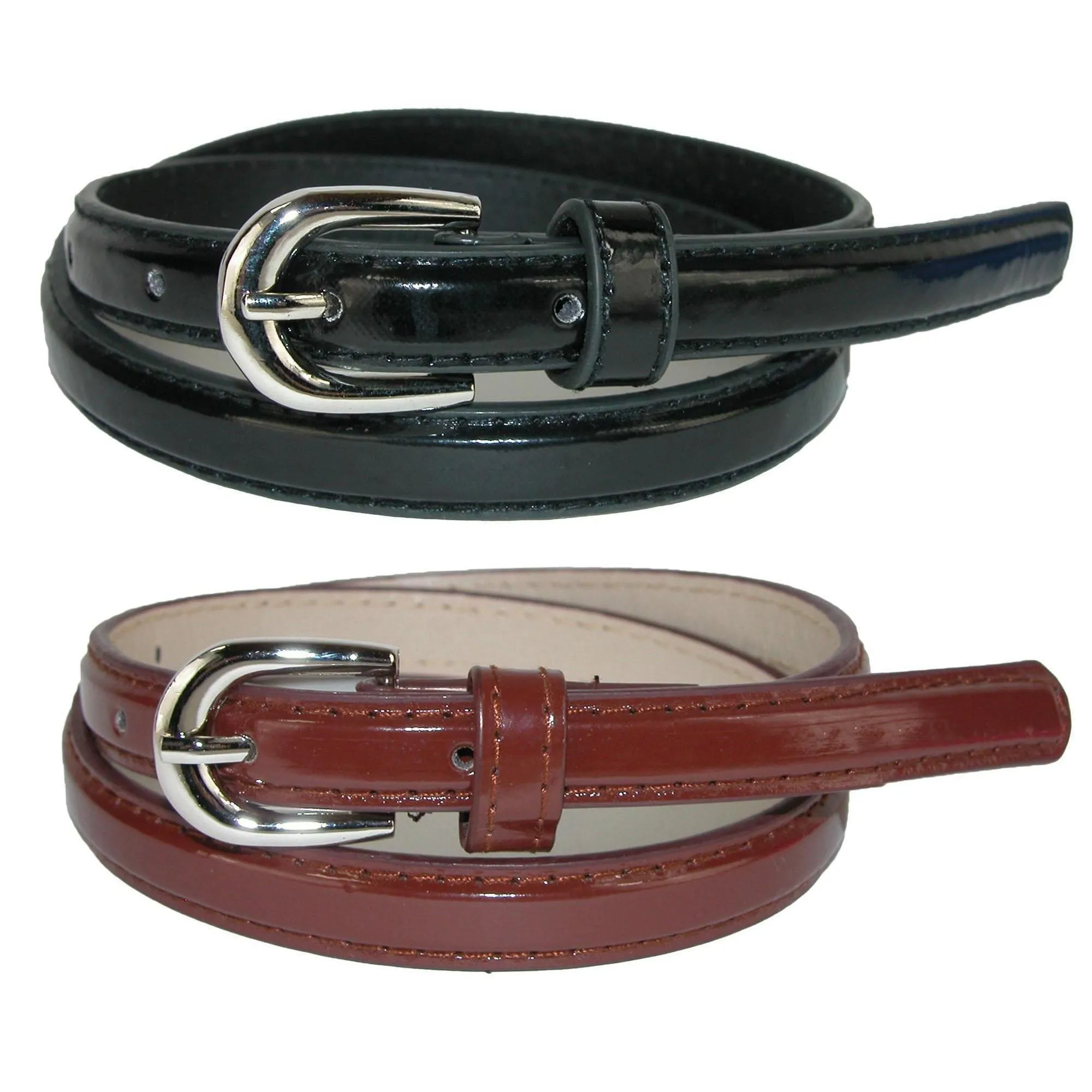 CTM® Kid's Skinny Dress Belt (Pack of 2 Colors)