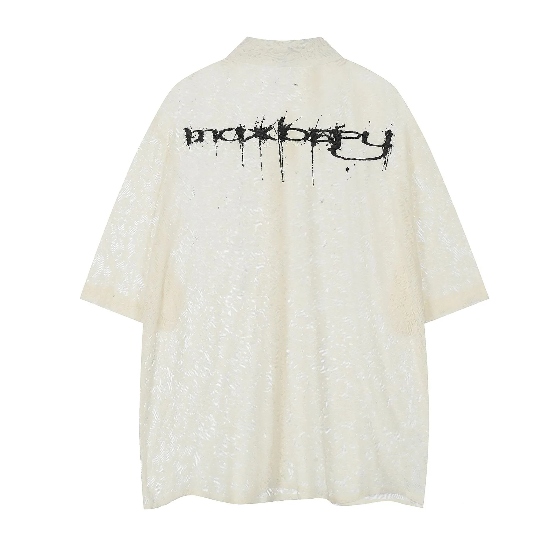 Graffiti Rose | Beige Polo T Shirt