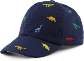 JANGANNSA Dinosaur Boys Girls Caps Embroidery Baby Baseball Caps Cotton Infant Toddler Kids Hat Spring Summer Autumn