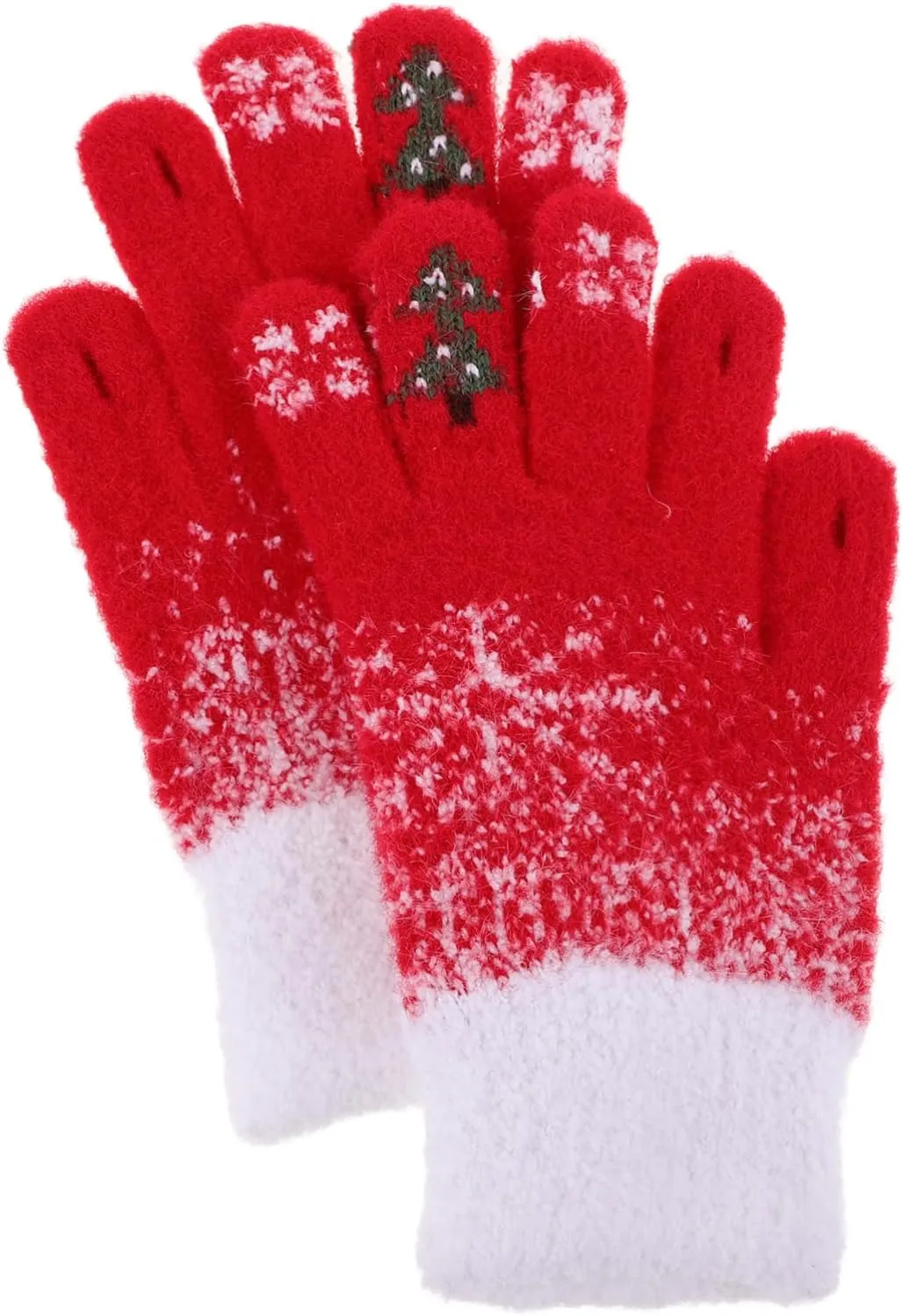 KESYOO 1 Pair Christmas Themed Touchscreen Winter Gloves for Women Warm Protection Stylish Functional for Outdoor Activities for Cold Weather Use