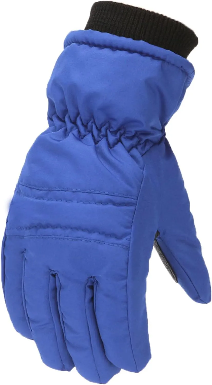 Kids Toddler Boys Girls Thermal Gloves Winter Warm Snow Gloves Ski Windproof Snowboard Gloves for Cold Weather (Blue, 7-12 Years)