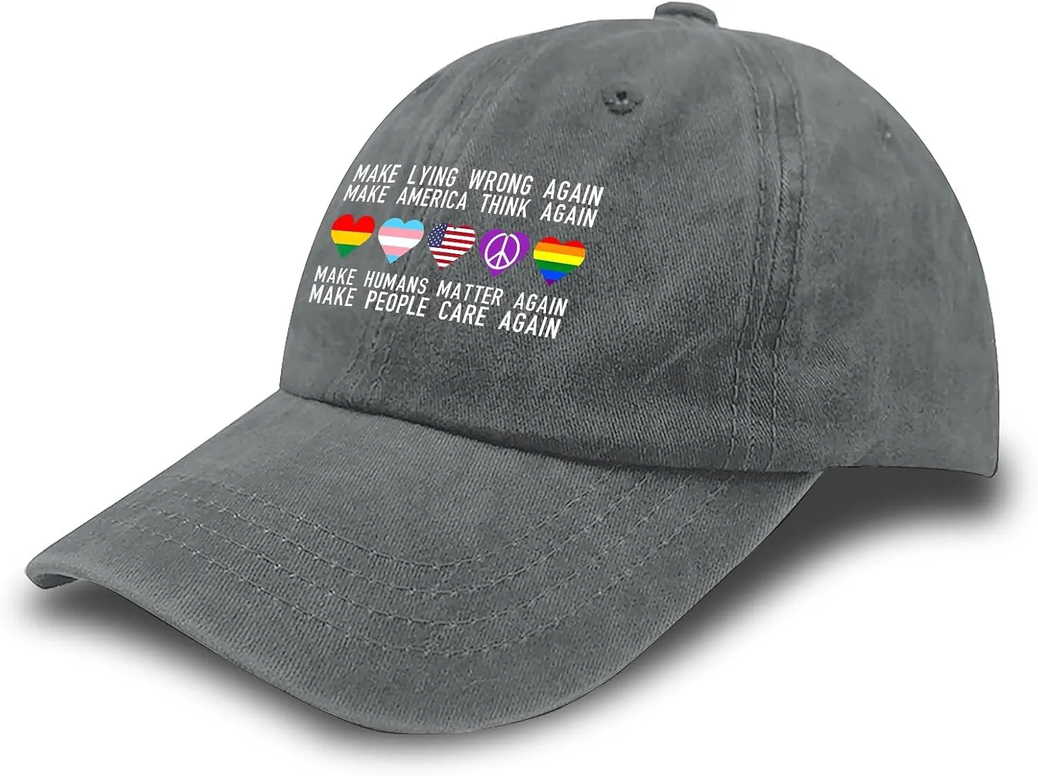 Make Lying Wrong Again Make America Think Again Make Human Matter Again Make People Care Again Mens Hats Hat for Women's