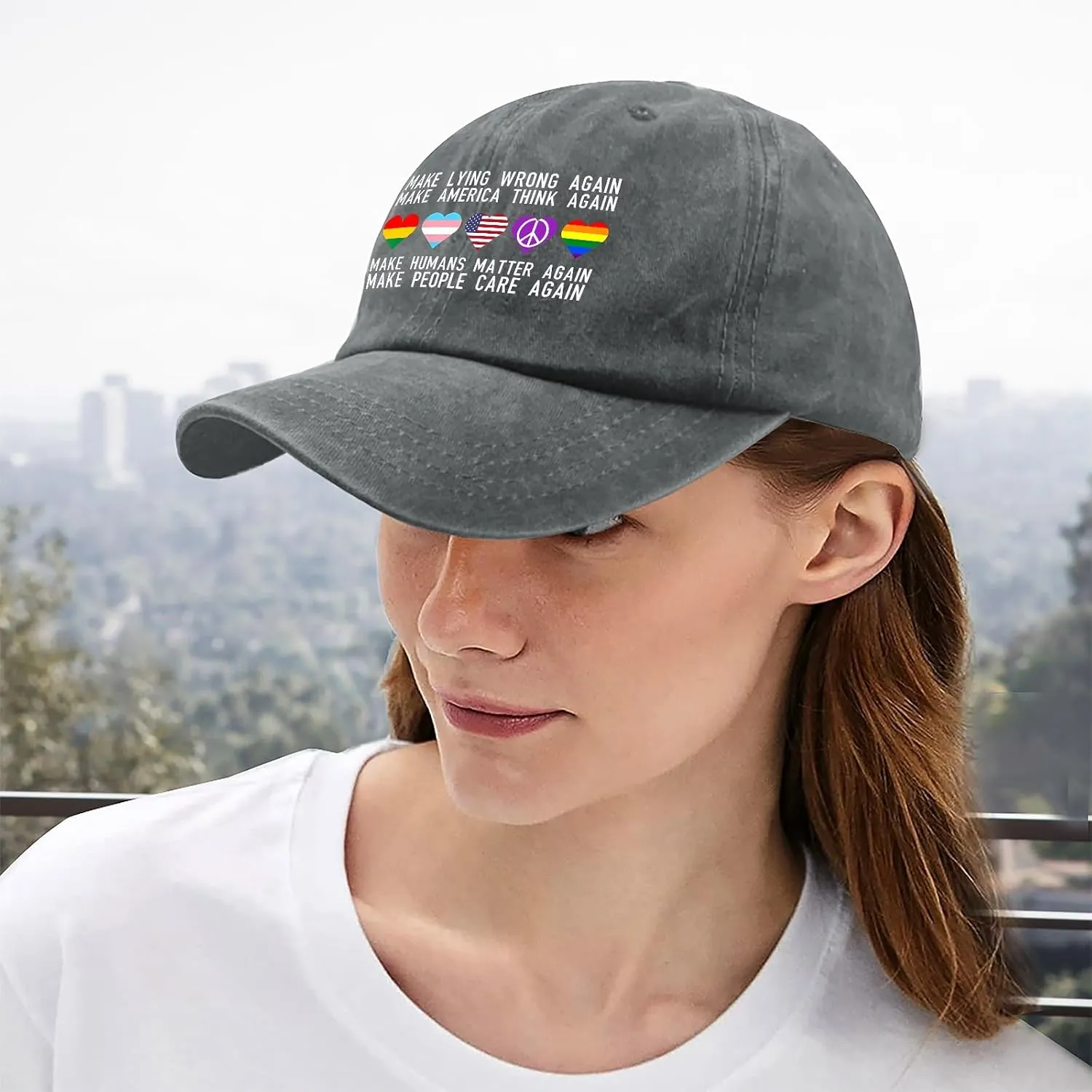 Make Lying Wrong Again Make America Think Again Make Human Matter Again Make People Care Again Mens Hats Hat for Women's