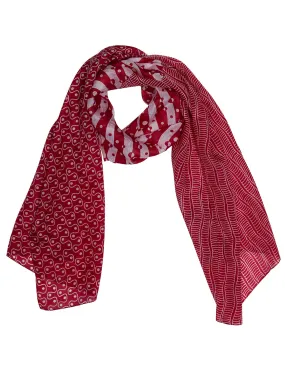 Mixed Print Silk Scarf
