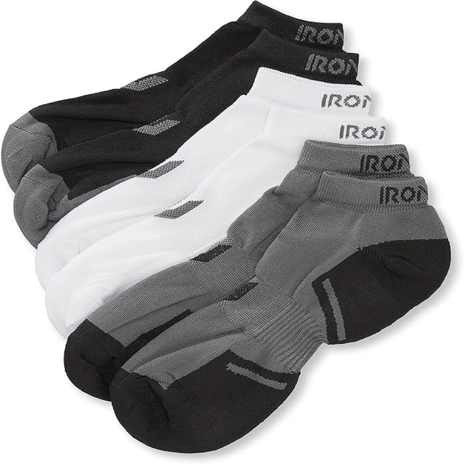 Performance Men's Cushion Athletic Running Ankle Socks-Lo Cut Multi Color Workout Socks