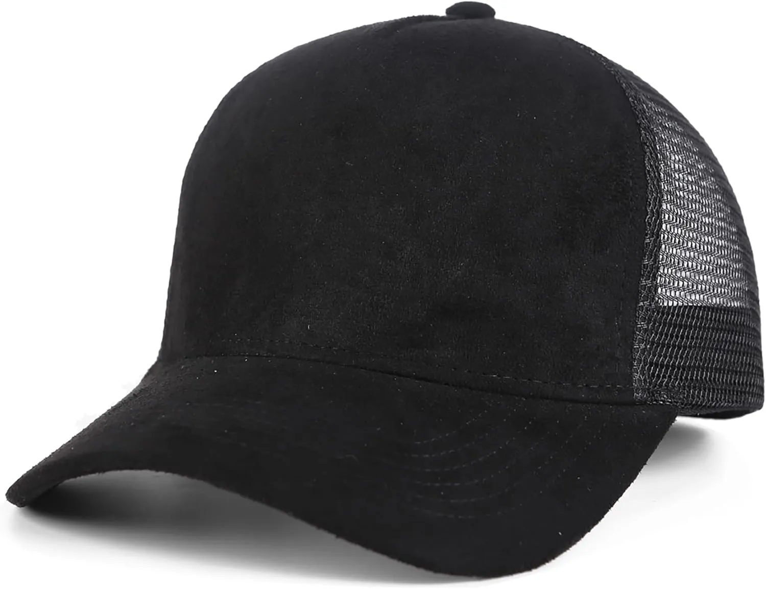 Suede Mesh Back Baseball Cap for Men Women Trendy 6-Panel Baseball Hats Sports Hat Sun Hat for Outdoor