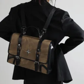 UAKISS  -   2024 New Trendy Fashion Students Schoolbags High-capacity Preppy Women Shoulder Handbags Vintage Y2k Aesthetic Star Backpacks
