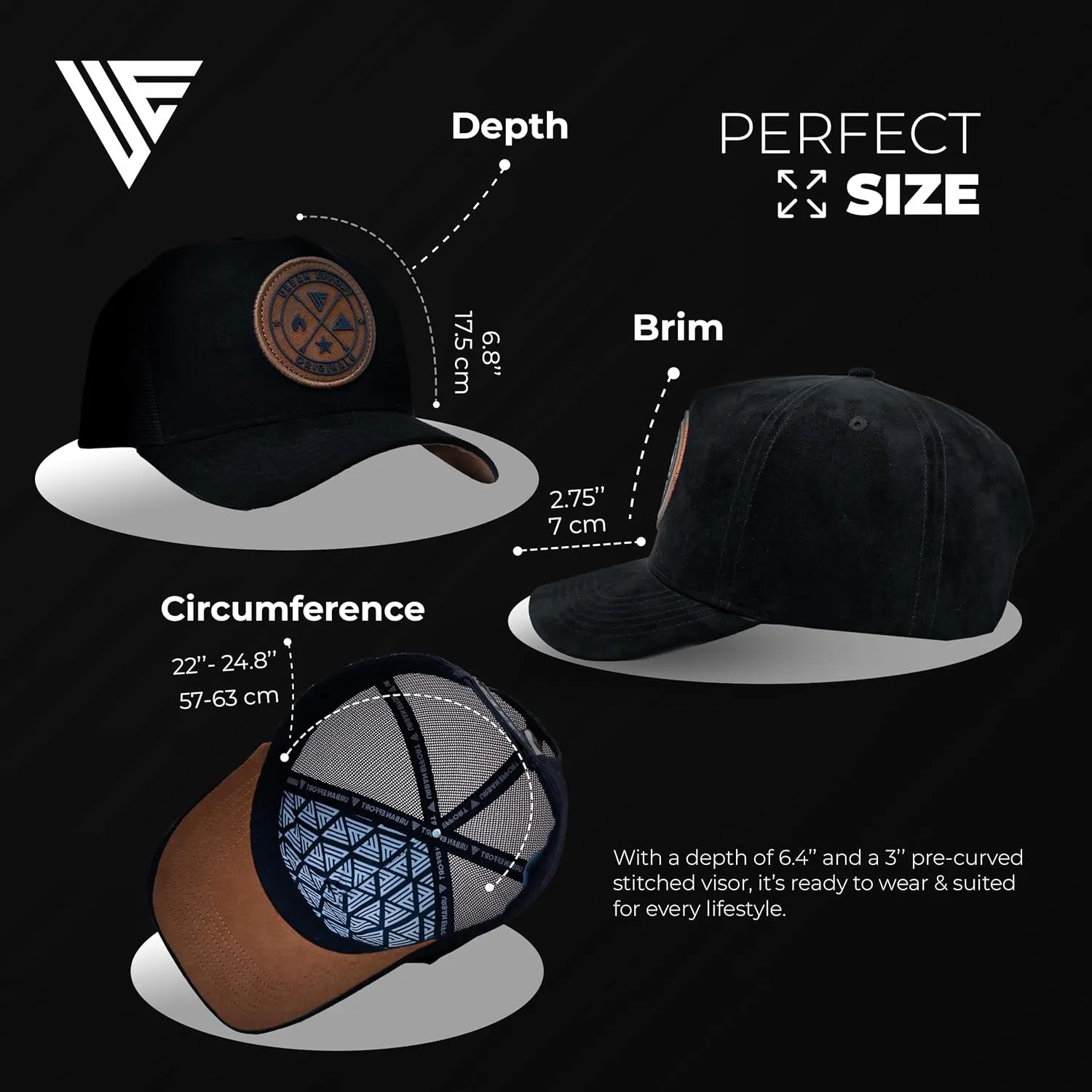 Urban Effort Mesh Back Cap - for Men and Women Baseball Hat 5-Panel Trucker Hat - Great Snapback Closure for Hunting & Hiking