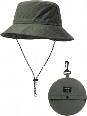 Waterproof Bucket Hat, Fishing Golf Bucket Hat for Men Women Safari Hiking Travel Summer UV Hats Cute Foldable