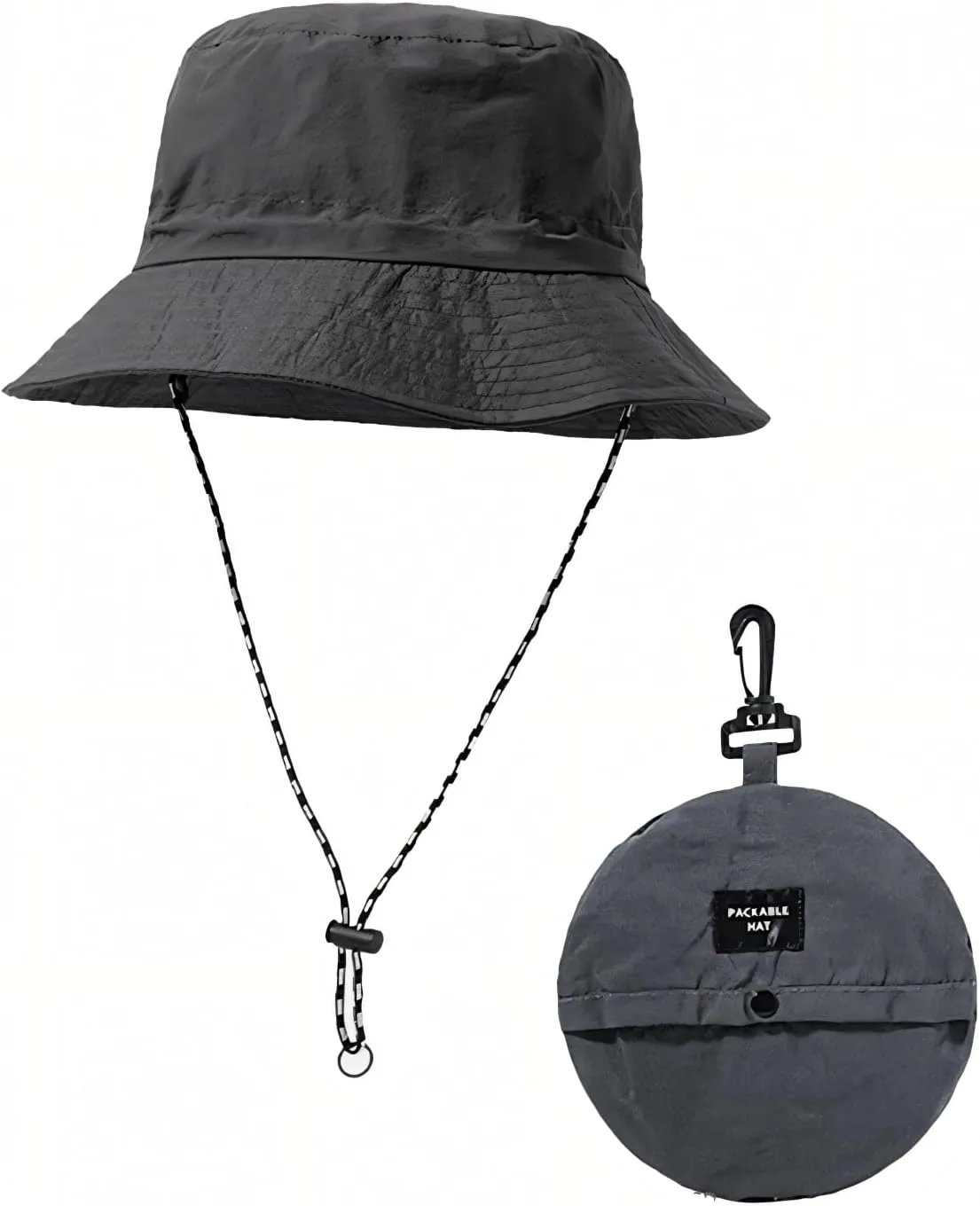 Waterproof Bucket Hat, Fishing Golf Bucket Hat for Men Women Safari Hiking Travel Summer UV Hats Cute Foldable