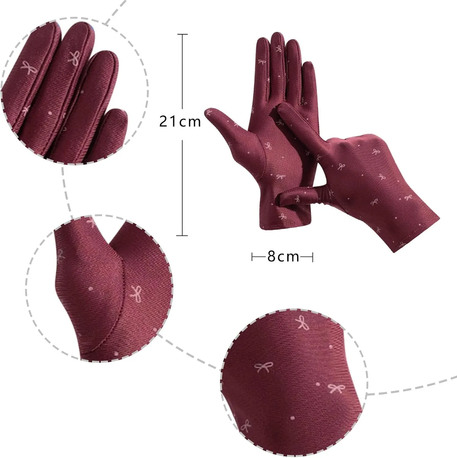 Winter Touchscreen Gloves Women Men Touchscreen Warm Knitted Gloves Non Slip Driving Running Cycling Gloves